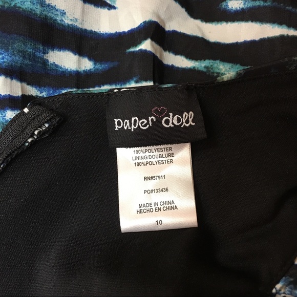 2/$20 Paper Doll Lined Safari Print Dress - Picture 3 of 8